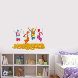 Wall sticker of punjabi bhangra dance RPC1391