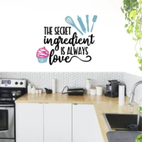 Wall sticker with a quote for cooking and food lovers in the kitchen SFC8032T38