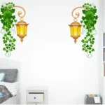 Wall sticker with antique lamps and ivy vines RPC2645T38
