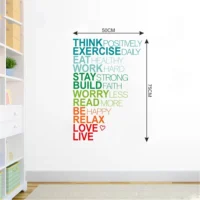 Wall sticker with be positive motivation quotes RPC1473