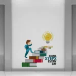 Wall sticker with small steps every day motivation RPC1213