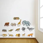 Warning wild animals wall sticker for kids RPC1070