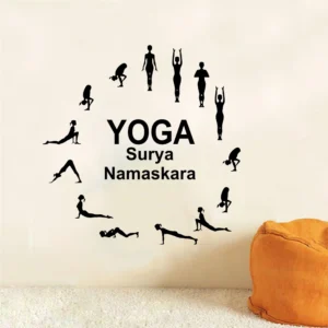 Yoga poses sequence wall sticker RPC1790T38