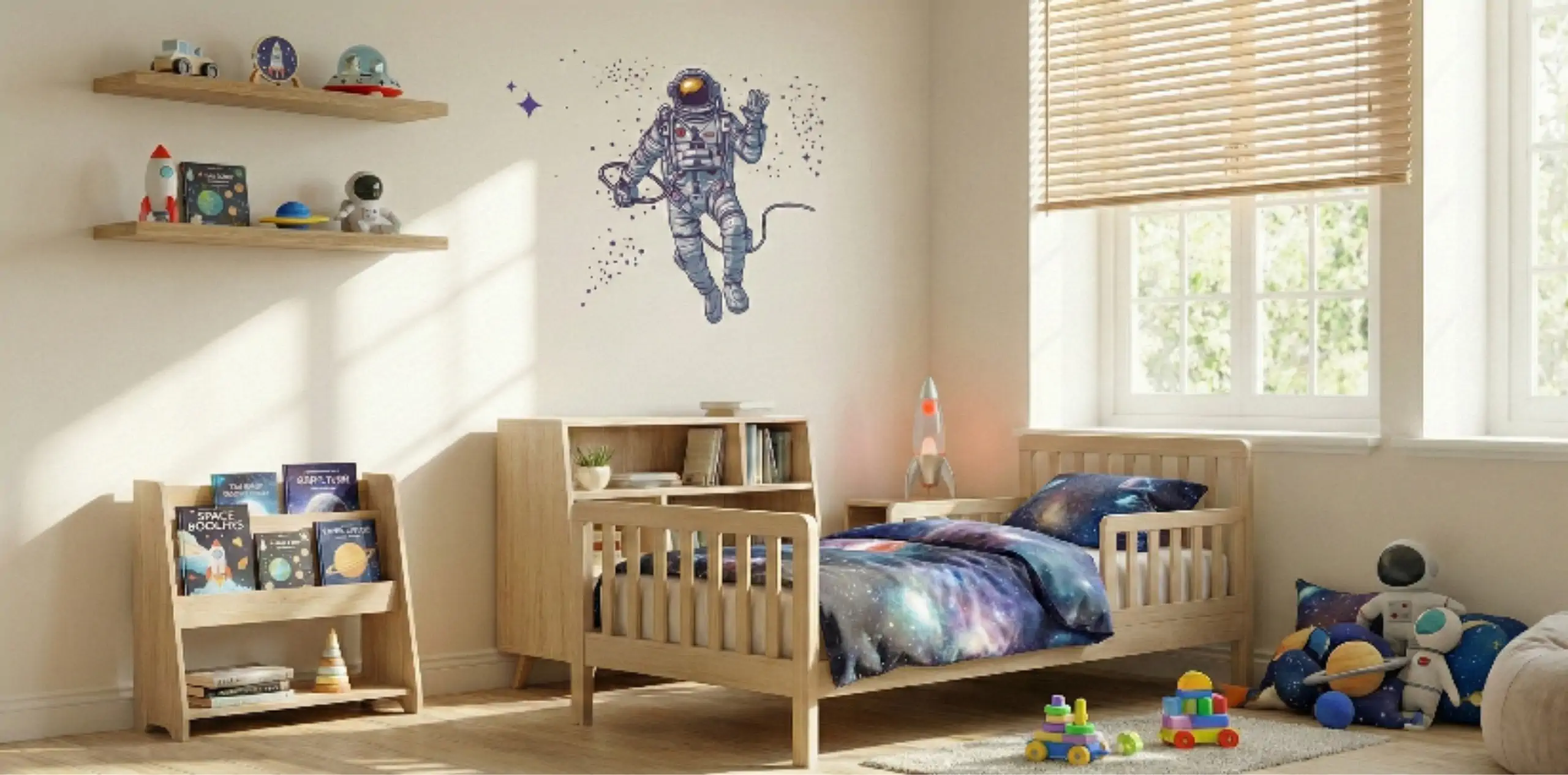 kids room astronaut wall sticker